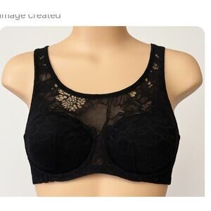 Victoria’s Secret PINK Lace Longline Bralette Black Size M Medium